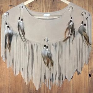 NWTs HB Native American Western Concho Caplete Collar  Suede